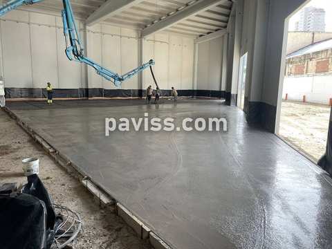 Obra de pavimento de hormigón realizada por PAVISS