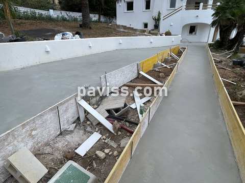 Obra de pavimento de hormigón realizada por PAVISS