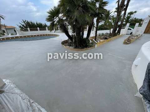 Obra de pavimento de hormigón realizada por PAVISS