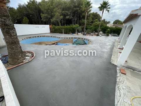 Obra de pavimento de hormigón realizada por PAVISS