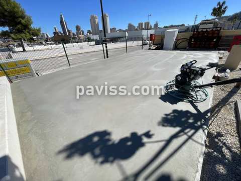 Obra de pavimento de hormigón realizada por PAVISS