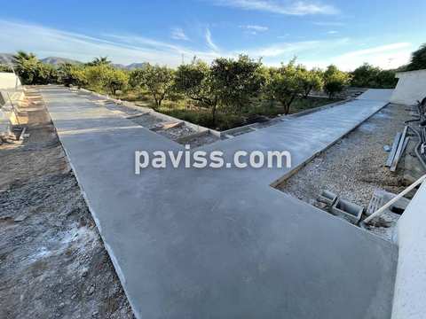 Obra de pavimento de hormigón realizada por PAVISS