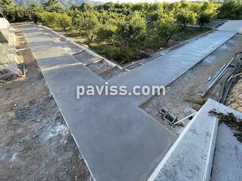Obra de pavimento de hormigón realizada por PAVISS