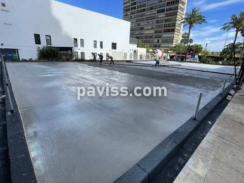 Obra de pavimento de hormigón realizada por PAVISS
