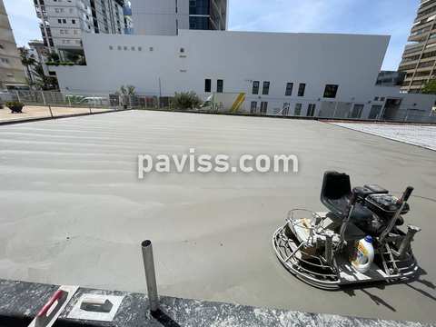 Obra de pavimento de hormigón realizada por PAVISS