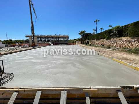 Obra de pavimento de hormigón realizada por PAVISS