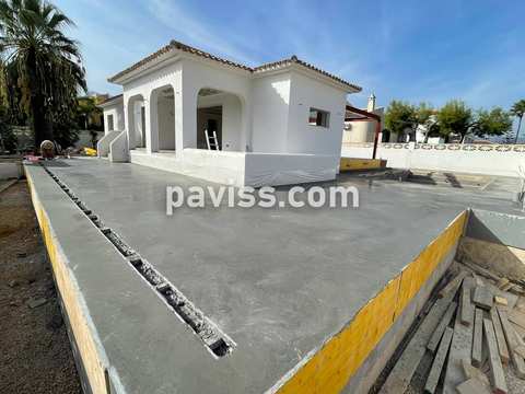 Obra de pavimento de hormigón realizada por PAVISS