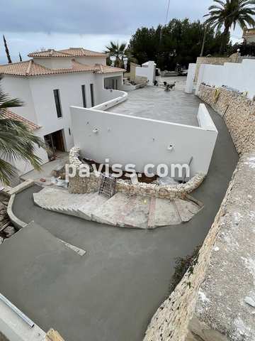 Obra de pavimento de hormigón realizada por PAVISS
