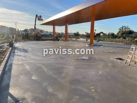 Obra de pavimento de hormigón realizada por PAVISS
