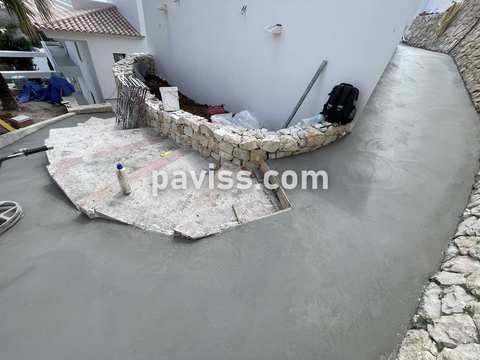 Obra de pavimento de hormigón realizada por PAVISS
