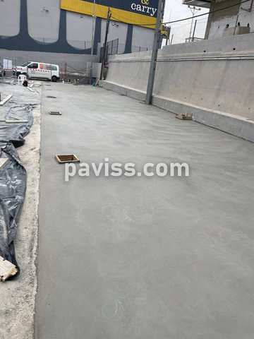 Obra de pavimento de hormigón realizada por PAVISS
