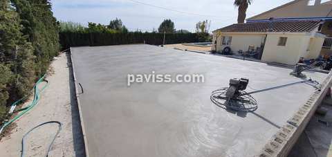 Obra de pavimento de hormigón realizada por PAVISS