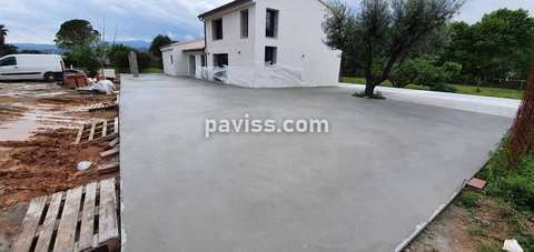 Obra de pavimento de hormigón realizada por PAVISS