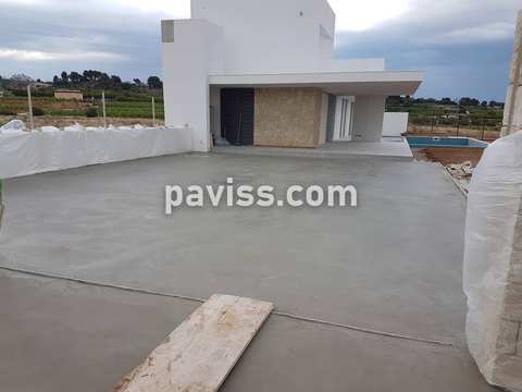 Obra de pavimento de hormigón realizada por PAVISS