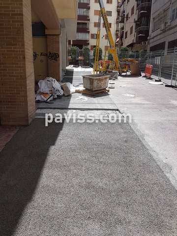 Obra de pavimento de hormigón realizada por PAVISS