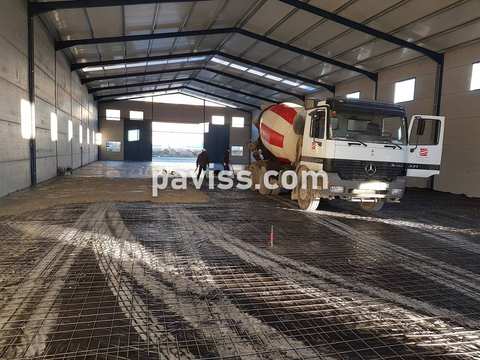 Obra de pavimento de hormigón realizada por PAVISS