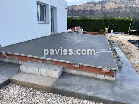 Obra de pavimento de hormigón realizada por PAVISS